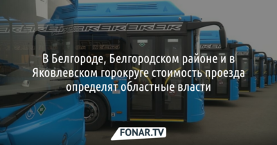 В трёх белгородских муниципалитетах стоимость проезда в автобусах будут определять областные власти