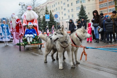 Парад Дедов Морозов в Белгороде-2017