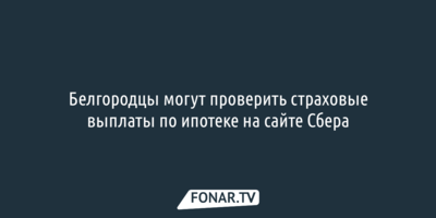 Белгородцы могут проверить страховые выплаты по ипотеке на сайте Сбера
