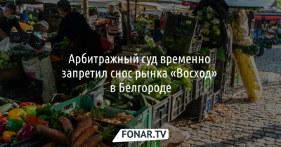 Арбитражный суд временно запретил сносить рынок «Восход» в Белгороде