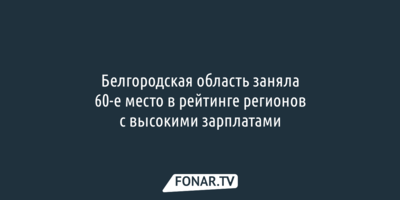 Почти 20 процентов белгородцев получают зарплату до 30 тысяч рублей