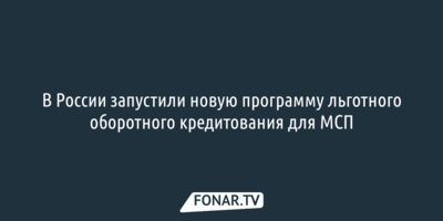 В России запустили новую программу льготного оборотного кредитования для МСП