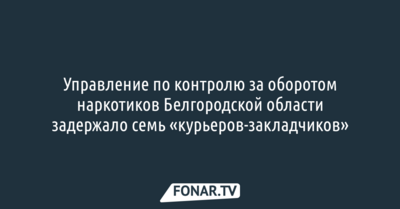 В Белгородской области задержали семь «курьеров-закладчиков»
