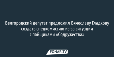 Белгородский депутат предложил губернатору создать комиссию по ситуации с пайщиками «Содружества»