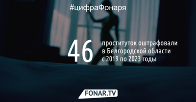 В Белгородской области за четыре года оштрафовали 46 проституток