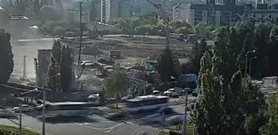 В Белгороде завалили стену с мозаикой бывшей спортивной школы [видео]