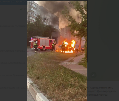 Полицейские нашли, кто сжёг в центре Белгорода Renault Logan