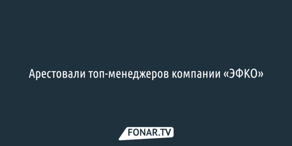 Арестовали топ-менеджеров компании «ЭФКО»