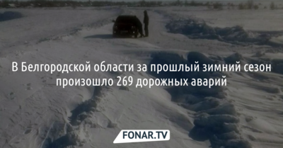 В Белгородской области за прошлый зимний сезон произошло 269 аварий