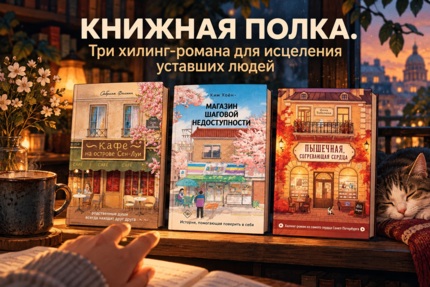 ​Книжная полка. Три хилинг-романа для исцеления уставших людей