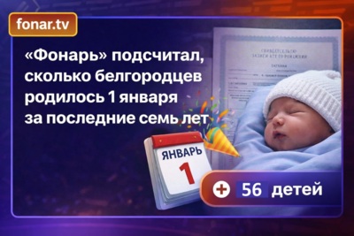 «Фонарь» подсчитал, сколько белгородцев родилось 1 января за последние семь лет