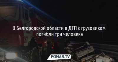 В Белгородской области в ДТП с грузовиком погибли три человека