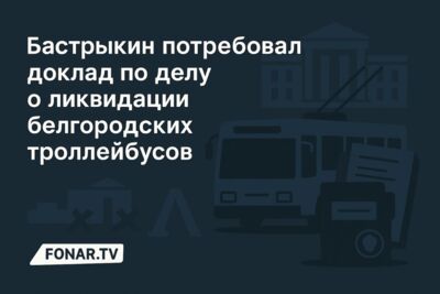 Бастрыкин потребовал доклад по делу о ликвидации белгородских троллейбусов