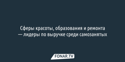 Сферы красоты, образования и ремонта — лидеры по росту выручки среди самозанятых 