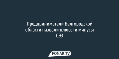 Белгородские предприниматели назвали журналистам плюсы и минусы свободной экономической зоны