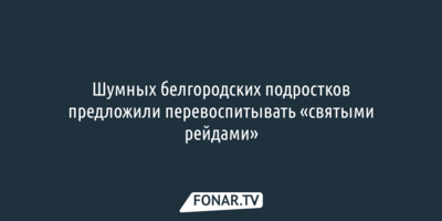 Шумных белгородских подростков предложили перевоспитывать «святыми рейдами» 