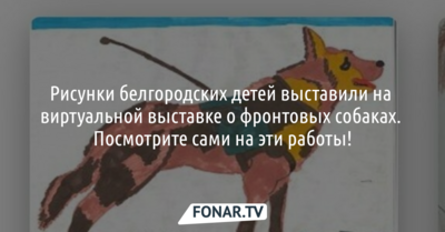 Рисунки белгородских детей выставили на виртуальной выставке о фронтовых собаках