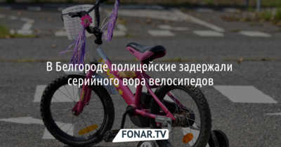 В Белгороде полицейские задержали серийного вора велосипедов
