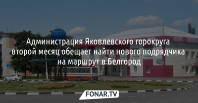Администрация Яковлевского горокруга второй месяц обещает найти нового подрядчика на маршрут в Белгород