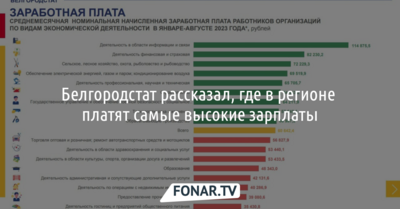 Стало известно, где в Белгородской области платят самые высокие зарплаты