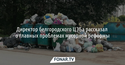 В Белгородской области назвали главные проблемы мусорной реформы