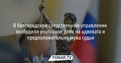 Следком прокомментировал уголовное дело на белгородского адвоката и мужа судьи