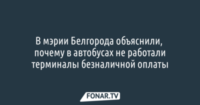 В мэрии Белгорода прокомментировали жалобы горожан на безналичную оплату проезда в автобусах