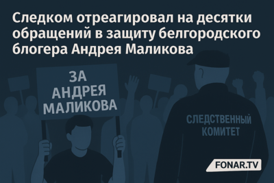 Следком отреагировал на десятки обращений в защиту белгородского блогера Андрея Маликова