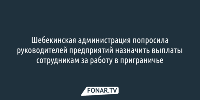 Шебекинская администрация попросила бизнесменов найти деньги для выплат сотрудникам за работу в приграничье