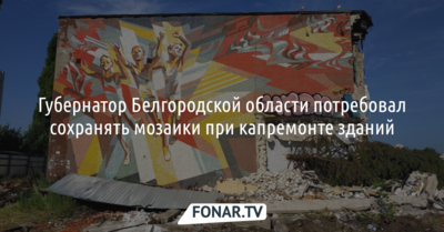 Губернатор Белгородской области потребовал сохранять мозаики при капремонте зданий