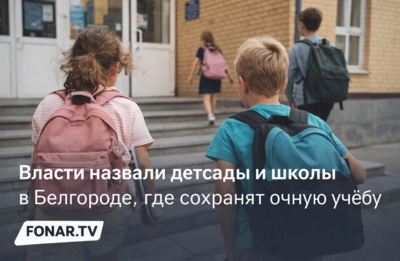 Власти назвали детсады и школы в Белгороде, где сохранят очную учёбу