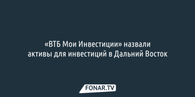 «ВТБ Мои Инвестиции» назвали активы для инвестиций в Дальний Восток
