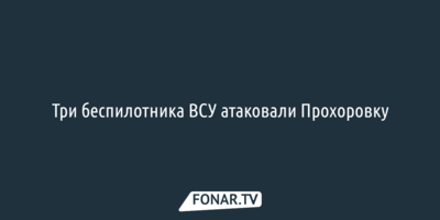 Три беспилотника ВСУ атаковали Прохоровку