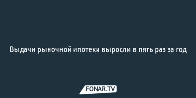 Выдачи рыночной ипотеки выросли в пять раз за год