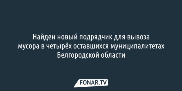 Вывозить мусор в четырёх муниципалитетах Белгородской области будет «Экотранс»