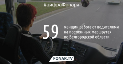 В Белгородской области на постоянных маршрутах водителями автобусов работают 59 женщин