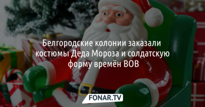 Белгородские колонии заказали костюмы Деда Мороза и солдатскую форму времён ВОВ