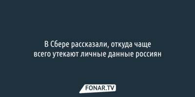 В Сбере рассказали, откуда чаще всего утекают личные данные россиян