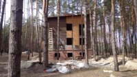 Строительные работы в лесу велись всё время, пока суды рассматривали иски прокуратуры, фото Евгения Плешкова