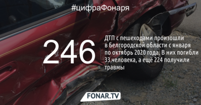 Белгородское УМВД обнародовало статистику по гибели пешеходов на дорогах в 2020 году