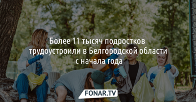 Более 11 тысяч подростков трудоустроили в Белгородской области с начала года