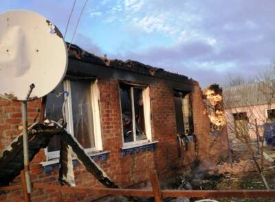 В Валуйском округе от попадания снаряда сгорел жилой дом