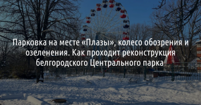 «Дюймовочка», «зелёное сердце» и парковка на месте «Плазы». В Белгороде подвели итоги первого года реконструкции Центрального парка