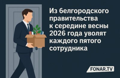 Из белгородского правительства к середине весны 2026 года уволят каждого пятого сотрудника