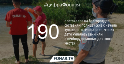 ​190 протоколов составили белгородские полицейские за нарушение правил купания детьми