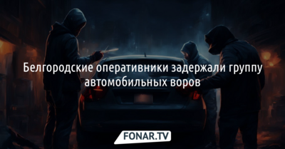 Белгородские оперативники задержали группу автомобильных воров