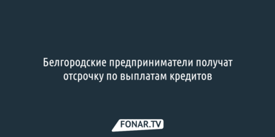 Белгородские предприниматели получат отсрочку по выплатам кредитов