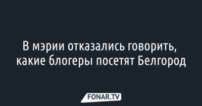В мэрии отказались сообщать, каких блогеров привезут в Белгород за 180 тысяч рублей