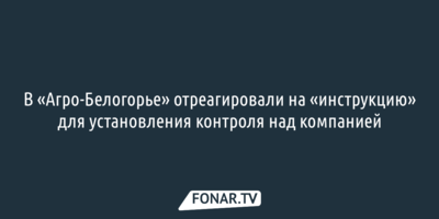 В «Агро-Белогорье» отреагировали на «инструкцию» для установления контроля над компанией