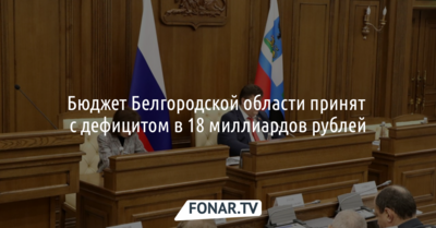 Бюджет Белгородской области приняли с дефицитом в 18 миллиардов рублей